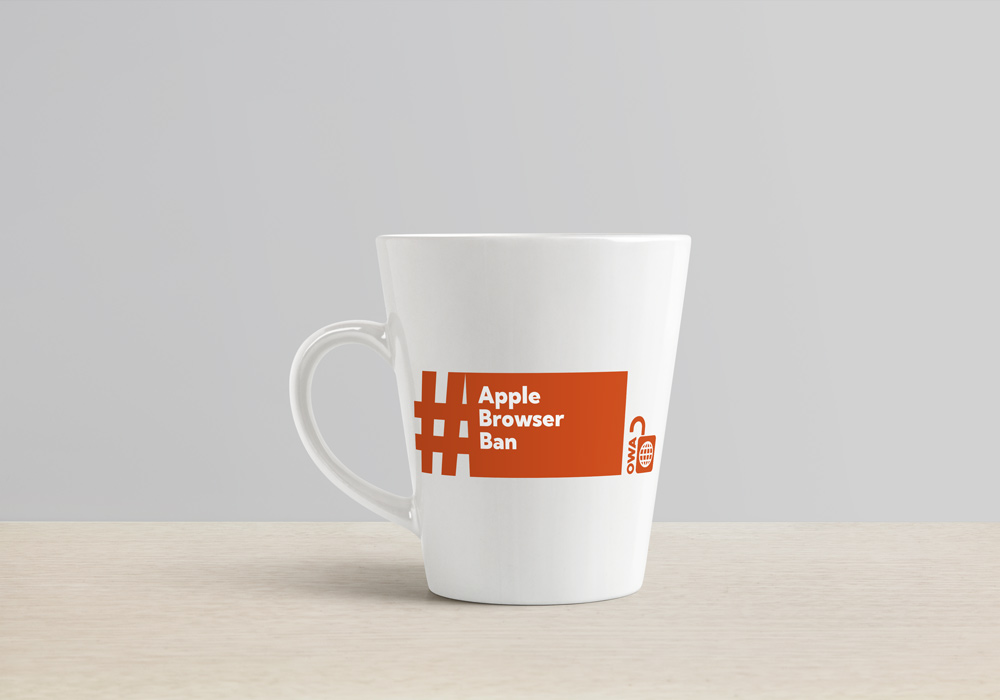 Download #AppleBrowserBan mug image