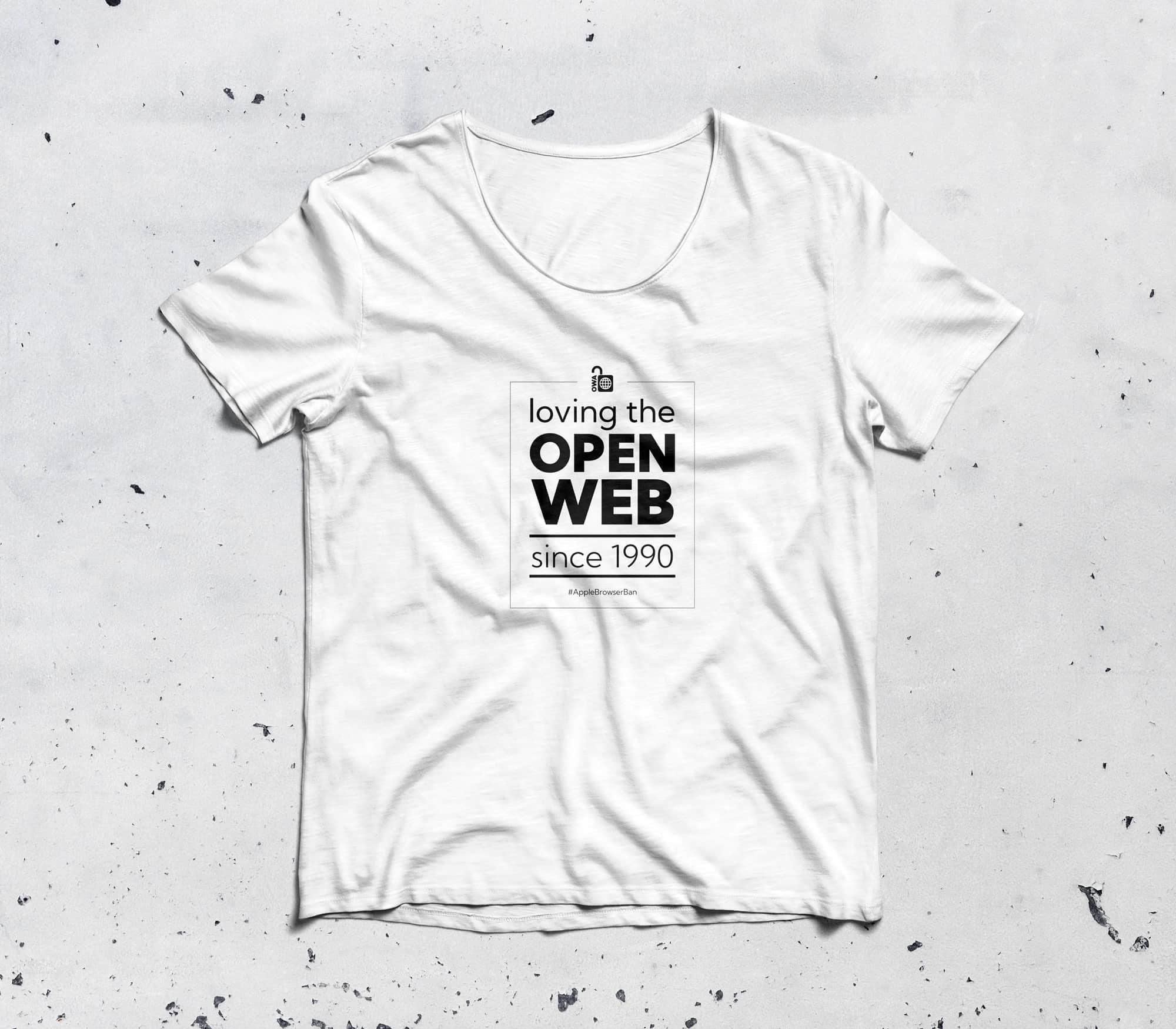 Download Loving the Open Web t-shirt image/ Black